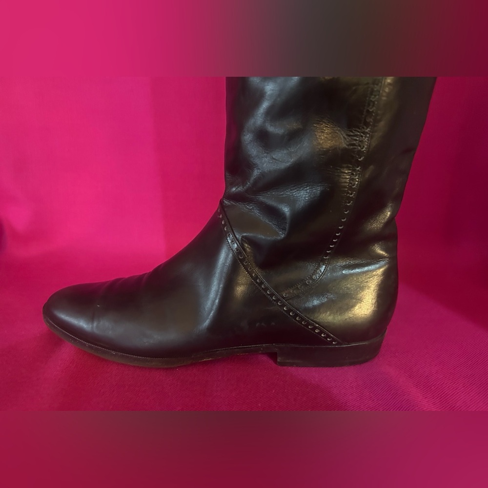 Vintage Salvatore Ferragamo Black Zip-up Riding Boots - Picture 7 of 10